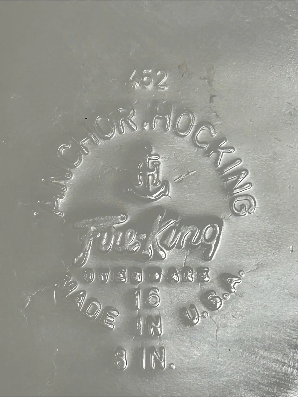Vintage Anchor Hocking Fire King Gay Fad Fruit Design #452 Square Baking Pan 8